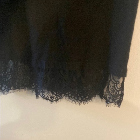 Apt 9 Black Short Sleeve dress with Lace Hem - Picture 2 of 9